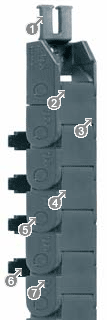 Series 074 chain, openable along the inside