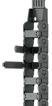 Series E2.17 e-chain, crossbars openable along the outer radius, from both sides