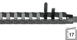 Series E2.17 e-chain, crossbars openable along the outer radius, from both sides